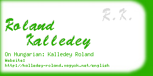 roland kalledey business card